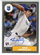 2022 Topps Update 1987 Topps Auto Black Jon Heasley RC (Royals)/199