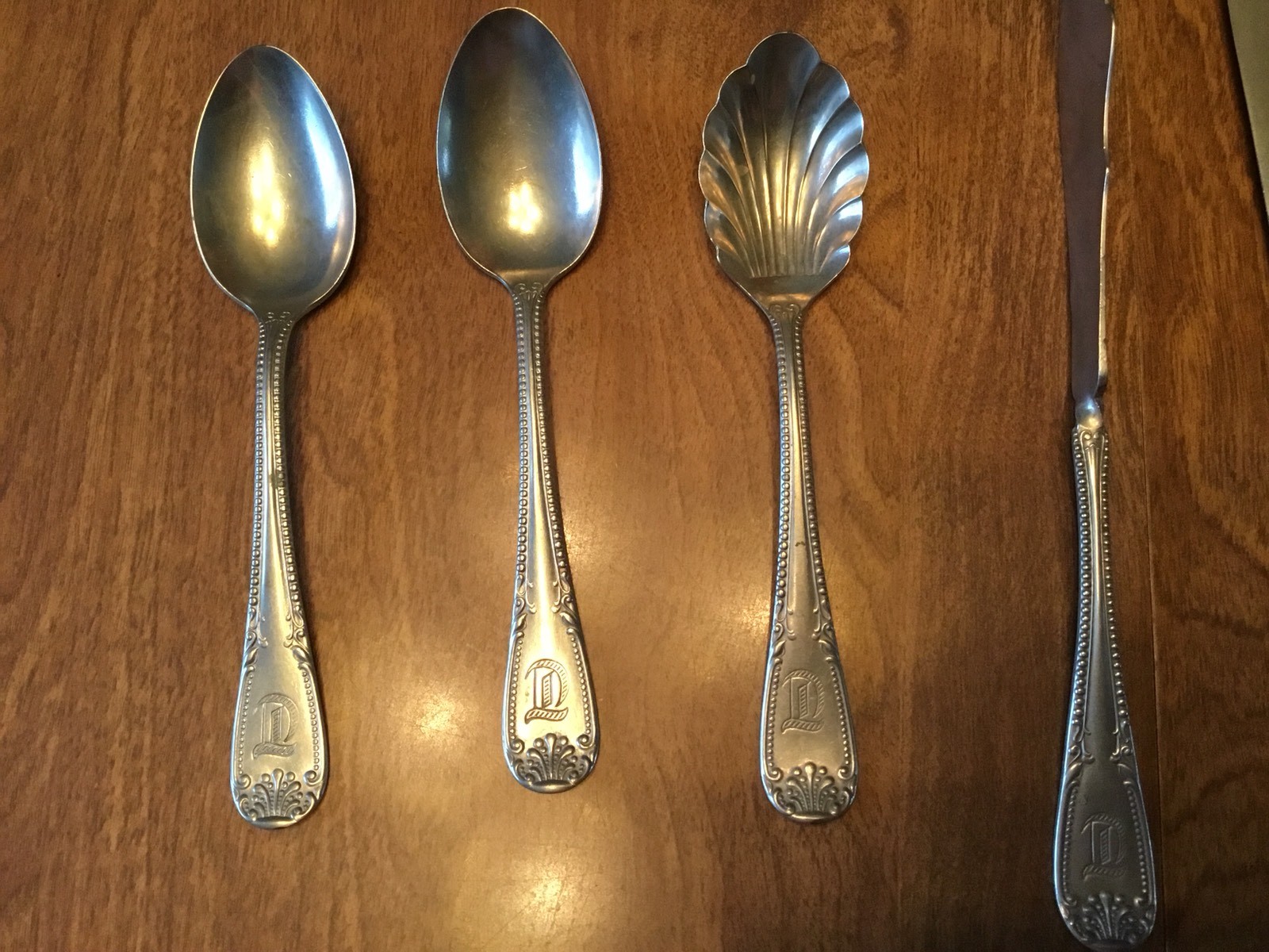24 Pieces Of Vintage Brazil Silver Flatware Monogrammed T eBay