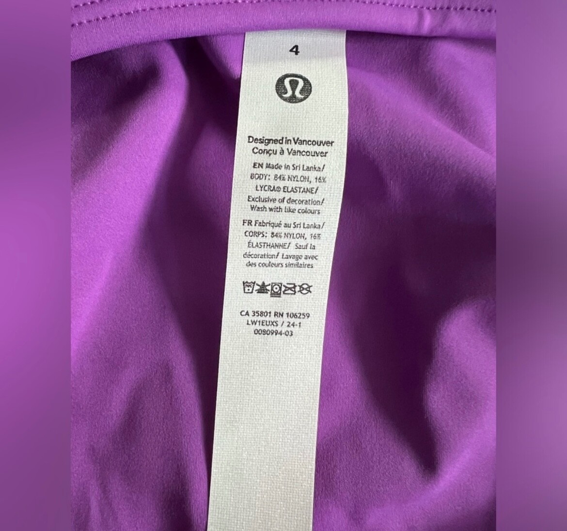 NWT Lululemon Nulux Racerback Cropped Run Tank In MONL Size 4 image 4