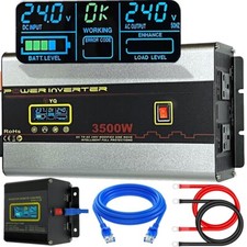 YQ Power Inverter 24V to 240V 3500W 7000W Truck Lorry Converter LCD USB Remote