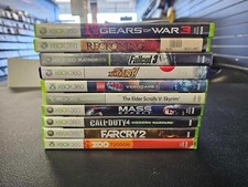 Xbox Game Lot x10 Mass Effect Skyrim Fallout 3 Zoo Tycoon Farycry 2 Gears of War