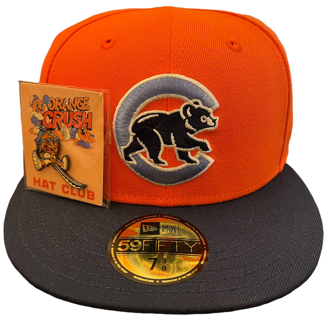オールドバティック チャップ(8249) 🍊Hat Club Exclusive New Era Orange Crush Chicago Cubs Hat & Pin