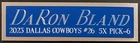 DaRon BLAND COWBOYS NAMEPLATE FO AUTOGRAPHED Signed HELMET-JERSEY-FOOTBALL-PHOTO