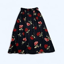 Romantic Cottagecore Tea Length Skirt UK Size 10 US 6 EU 38 Rose Aesthetic