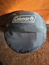 Coleman Sleeping Bag Black Zip Camping Sleeping Used 1x 
