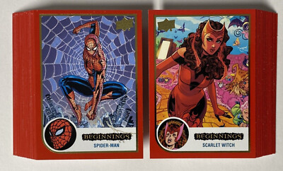 2024 UD Marvel Beginnings Red Border Parallel Base Set Singles (Pick Your Own)