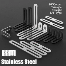 Solid Stainless Steel Corner Brace Bracket-Adjustable Fixing Holes Thick:1.7-5mm