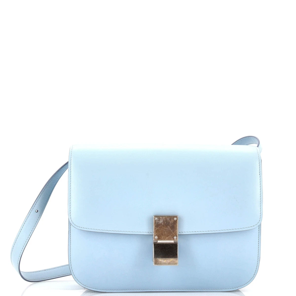 Celine Classic Box Bag Smooth Leather Medium Blue