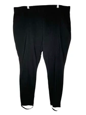 LOGO by Lori Goldstein AnyWEAR Stretch Stirrup Pant A627805 Black Size 2X NEW