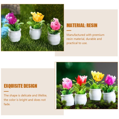10Pcs Mini Fake Bonsai Plants Tiny House Supplies Decoration - Picture 3 of 12