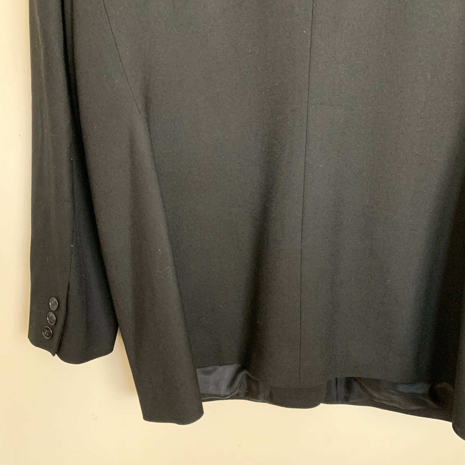 Talbots Jacket Black Wool Collared Buttons Pocket… - image 8