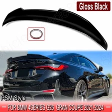 Gloss Black PSM Style Rear Trunk Spoiler Wing For 2021-2024 BMW G26 440i 430i i4