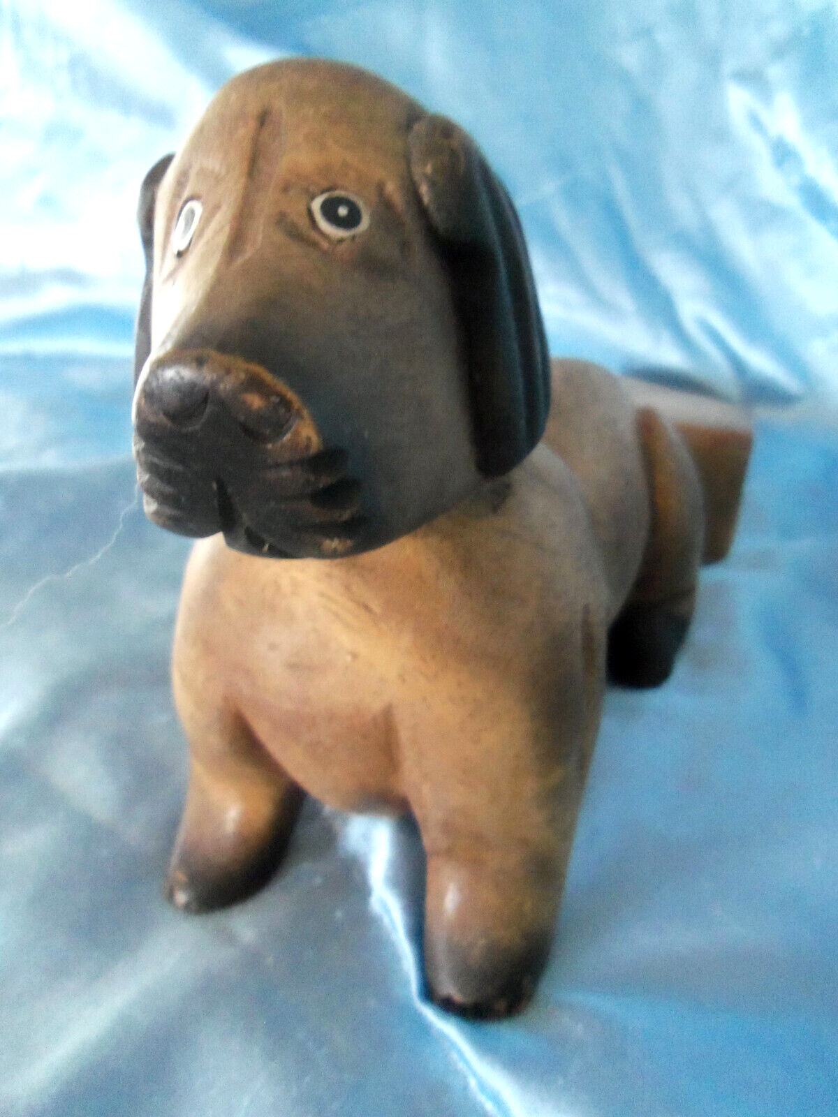 Vintage hand carved Wooden Dog Shoe Horn Gem