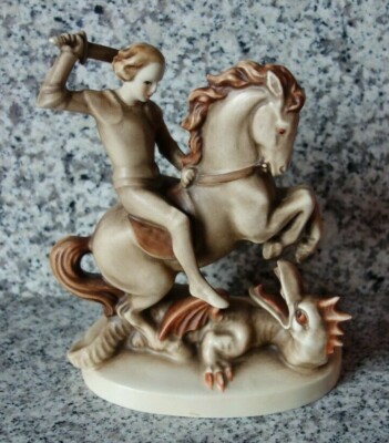 Hummel Figur Hum 55 ''Heiliger Georg, Ritter'' FM 6 * Großfigur 17 cm * alte Ausf.