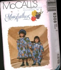6308 Vintage McCalls Sewing Pattern Girls Jumpsuit Headband Dress UNCUT 3 OOP