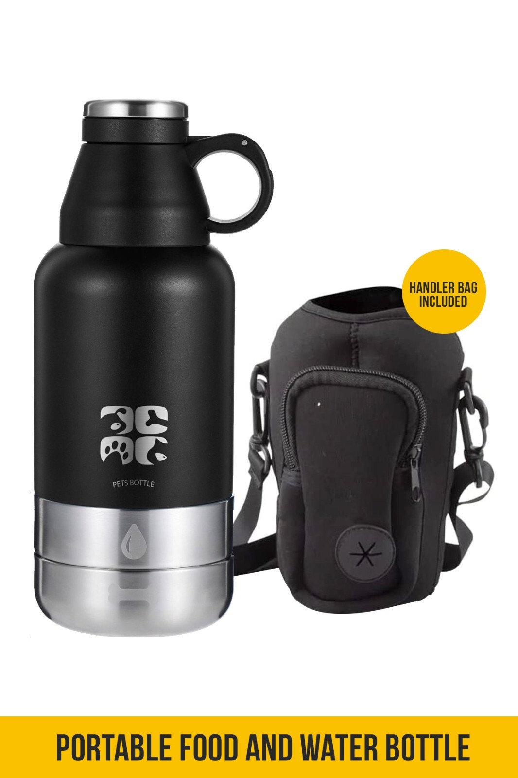 S Stainless Steel&nbsp; & Black Neoprene Case 32 Oz