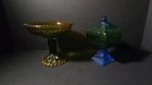 Wedding Cake Box and Glass Compote Jeanette Blue Green Ombré Wedding Cake