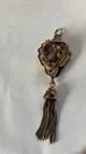 Antique Victorian 14k Gold Very Heavy Amethyst Rare Tassel Pendant — photo 7