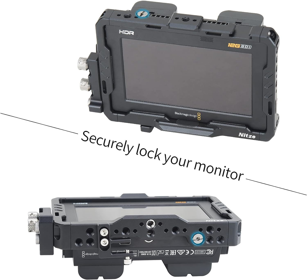 Monitor Cage for Blackmagic Video Assist 5
