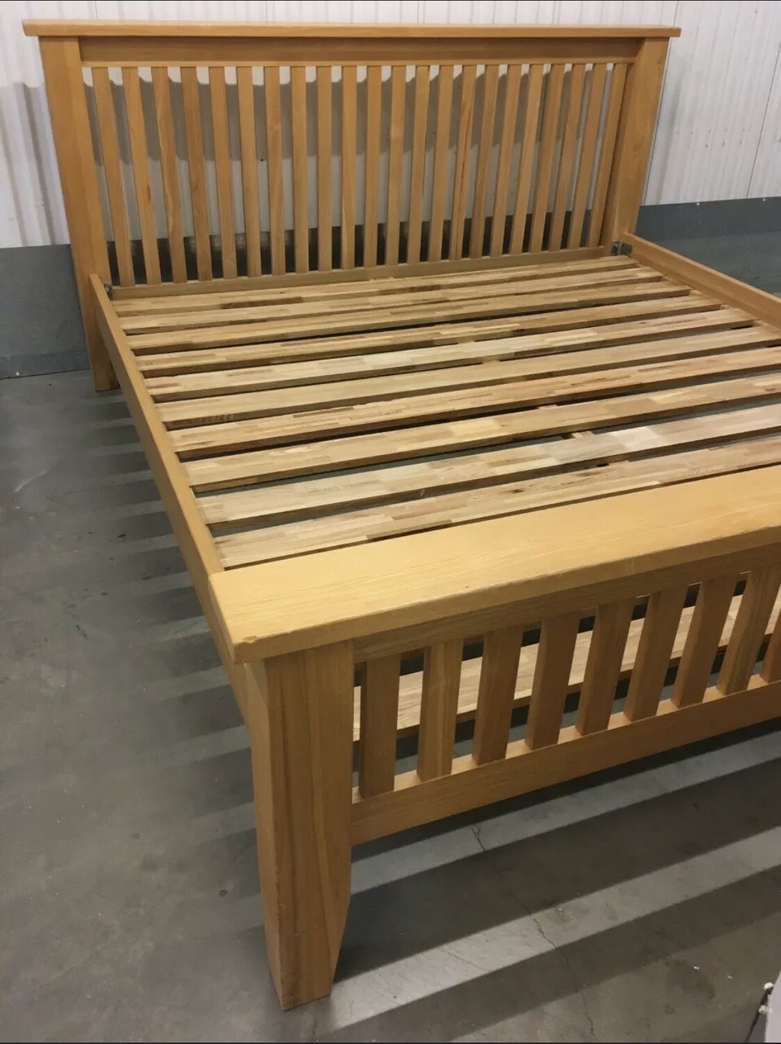 John Lewis Solid Oak Double Bed Frame eBay