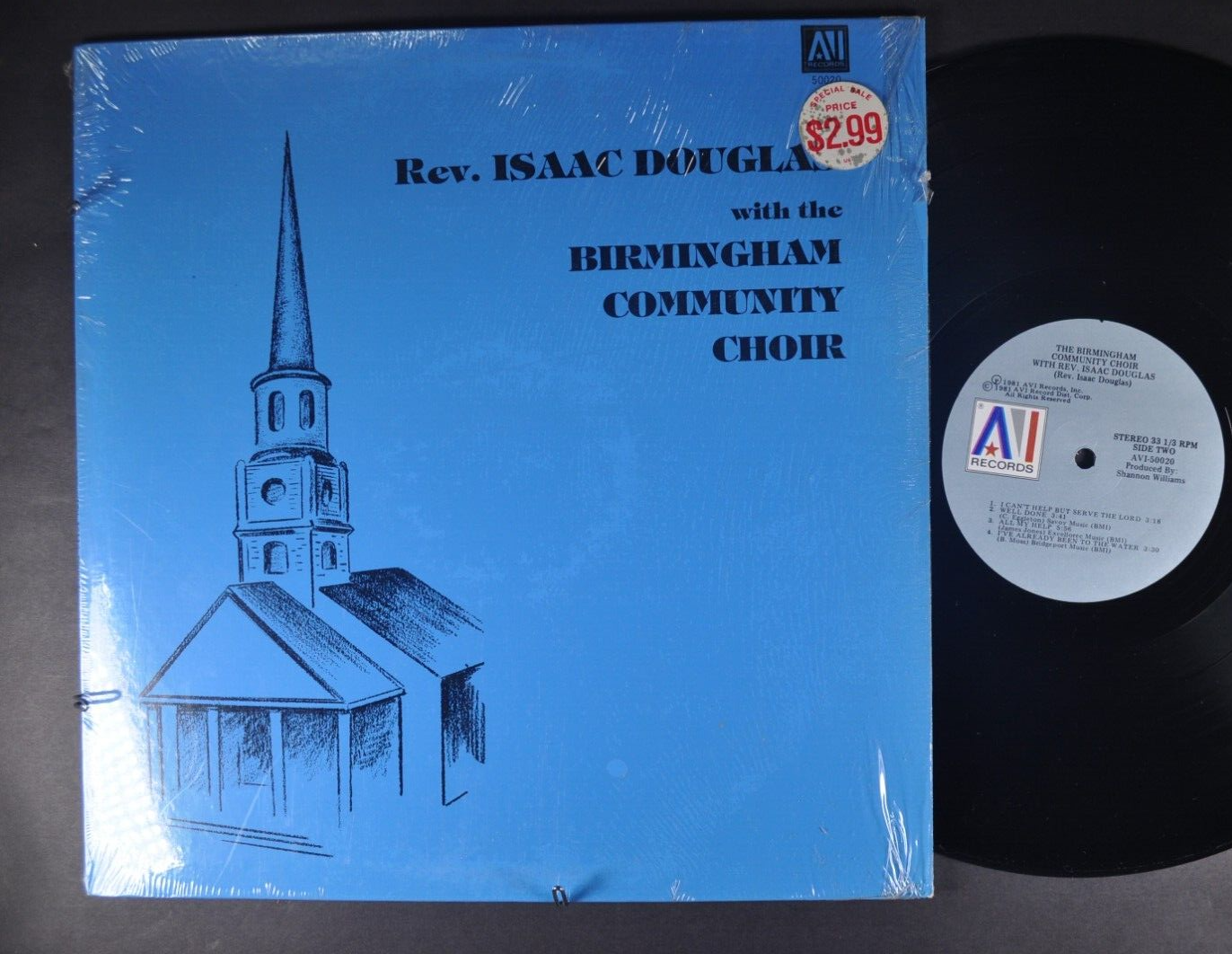 REV. ISAAC DOUGLAS Community Choir With.. GOSPEL LP A. Shrink