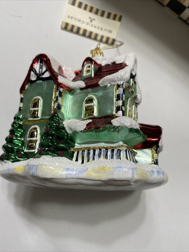 MacKenzie Childs GRANNY KITSCH COTTAGE Christmas Ornament New In Gift Box - Picture 7 of 14