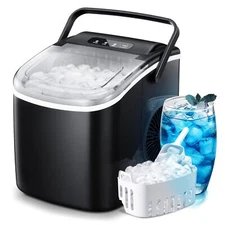 26Lbs/Day,9 Bullet Ice Ready in a 6 Mins Ice Makers Auto-Cleaning Ice Maker 