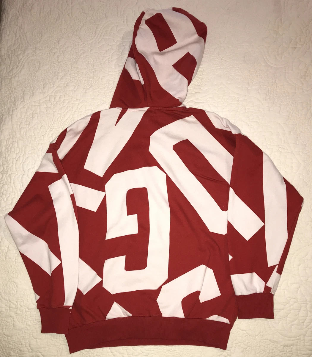 Adidas red and white sweatshirt sale