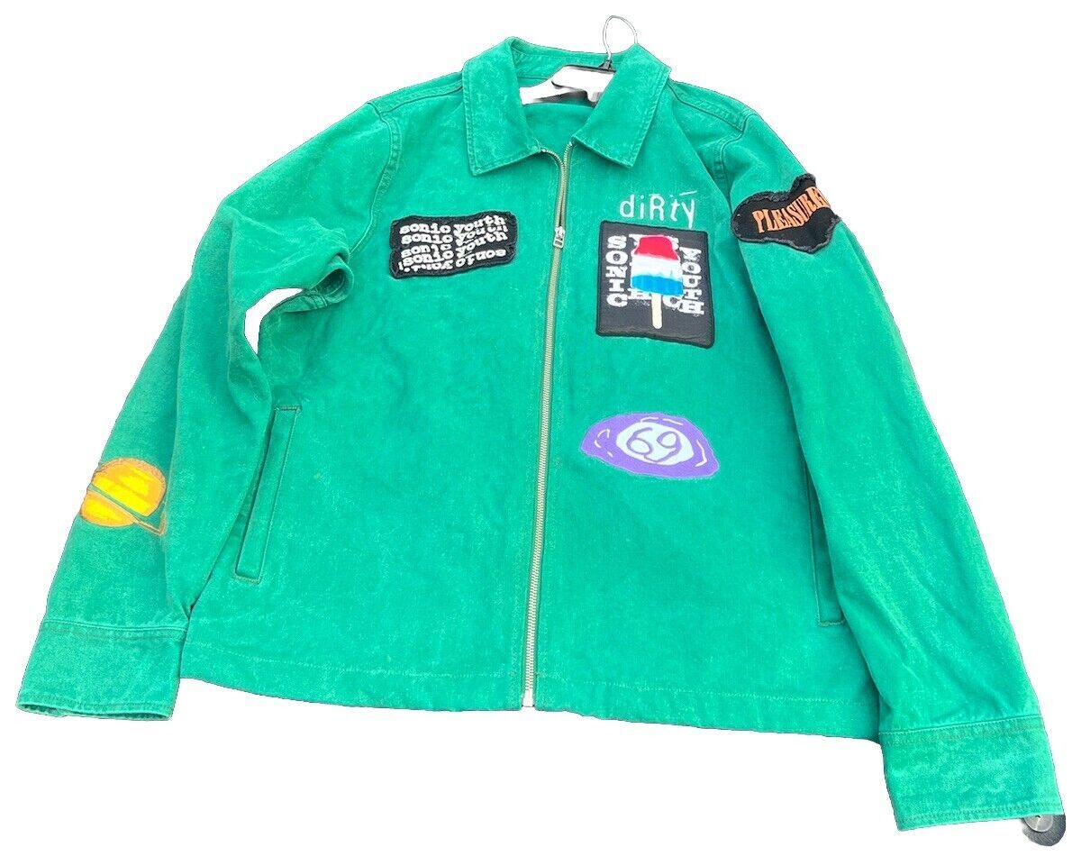 Pleasures Sonic Youth Green Work Jacket Coat Daydream Nation Pleasures Sonic Youth Green Work Jacket Coat Daydream Nation