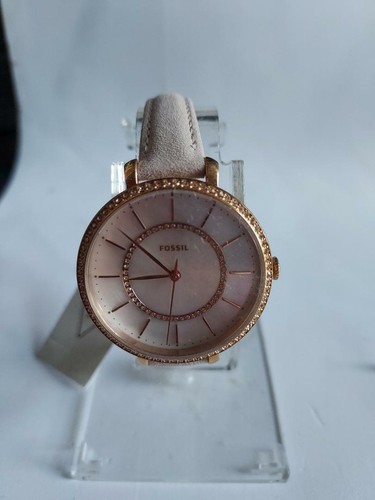 Jocelyn Three-Hand Blush Leather Watch 