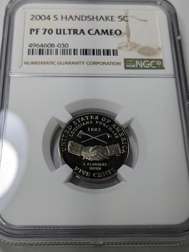 Photo of a 2004-S Jefferson Nickel Proof from an eBay listing that sold on Jul 21, 2026