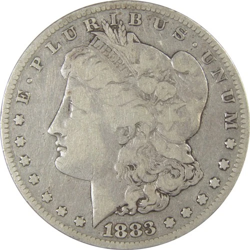 1883 S Morgan Dollar F Fine Details Silver $1 Coin SKU:I24237