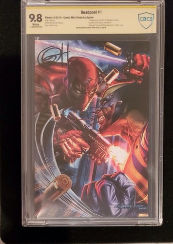 DEADPOOL #1 WITNESS SIG.GREG HORN COMIC MINT VIRG.EXCLUSIVE 9.8 WHITE PAGES CBCS