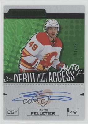 2023-24 Upper Deck Credentials Green 1/25 Jakob Pelletier Rookie Auto RC 0nr3