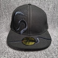 New Era 59FIFTY Fitted Hat Size 7 Black Snake Cobra Rubendall Art Cap