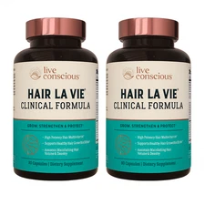 Pack of 2 Hair La Vie Clinical Formula Hair Growth Vitamins for Women & Men 2027