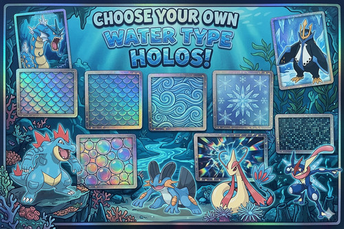 Choose Your Water Type Holo Pokemon Cards!** Yellow Border**