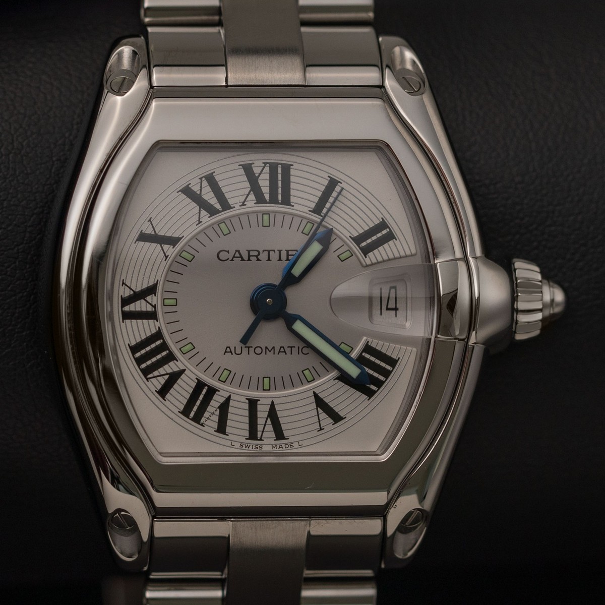 (希少モデル) CLOWAT fr Cartier ローマ数字 Cartier Roadster 37mm Roman Dial Watch Stainless Steel 2510 | eBay