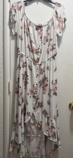 J for Justify Boho Dress Off Shoulder Floral Cottage High Low Size XL