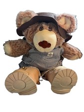 Vintage Furskins Teddy Bear Large Dudley Plush Xavier Roberts With Hat And Boots