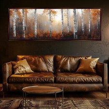 Birch Tree Canvas Print Ryan James Extra Large Panoramic Wall Art