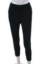 Theory Womens Pocketed Elastic Waist Flat Front Skinny Leg Pants Blue Size 0