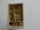 WW2 Photo Soldier Italy Military Jeep Banco De Napoli Photograph Italian WWII