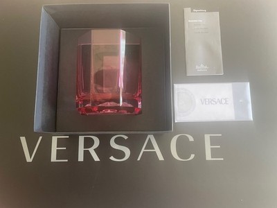 Rosenthal Versace Glass Crystal Glass NEW Rose Pink Whisky COA Genuine Boxed