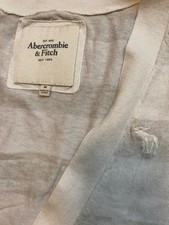 Abercrombie  Fitch Women  s Cream Button-Up Cardigan   Short Sleeve