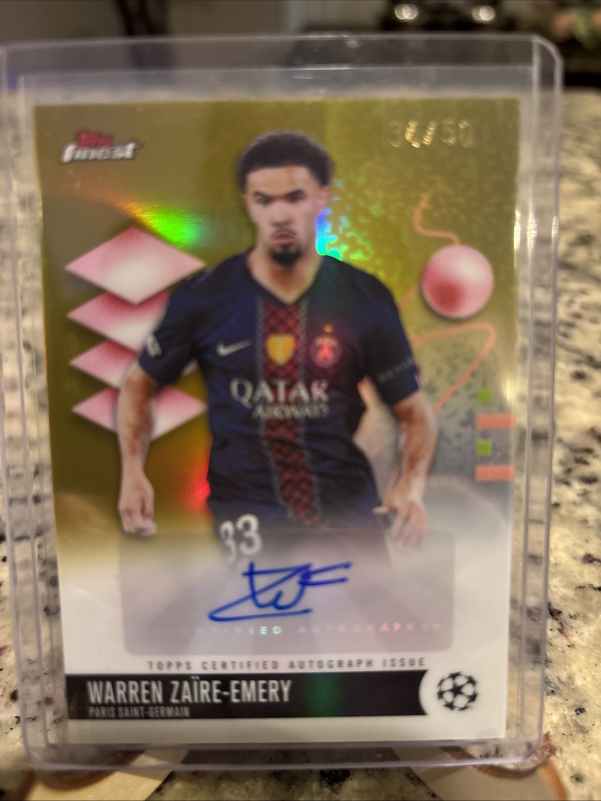 2026 Topps Finest Warren Zaire-Emery Autographed/50 view 1