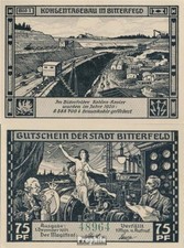 bankote Bitterfeld 1921 Notgeld: 111.4 Picture 1 Notgeld the City Bitterfeld unc