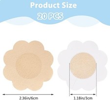 Disposable Nipple Covers 40pcs Self Adhesive Invisible Bra Petals Pasties