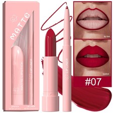 Women Lipstick With Lip Liner Set 2-in-1 Kit Matte Lipstick And Lip Liner Set