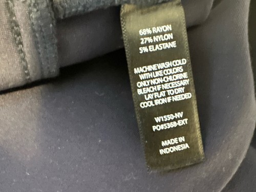 NEW Betabrand 2-Pocket Straight Leg Yoga Pants W1550 Solid Navy Blue Size Large - Picture 8 of 8
